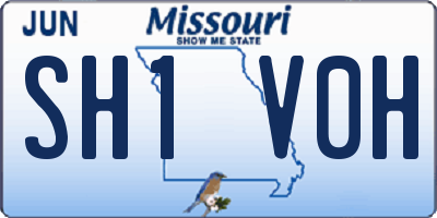 MO license plate SH1V0H