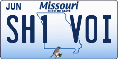 MO license plate SH1V0I