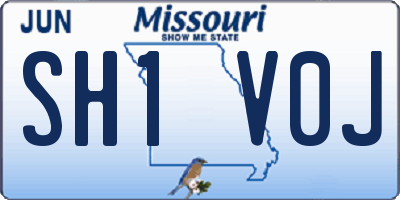 MO license plate SH1V0J