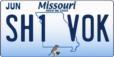 MO license plate SH1V0K
