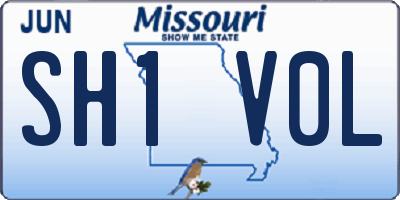 MO license plate SH1V0L