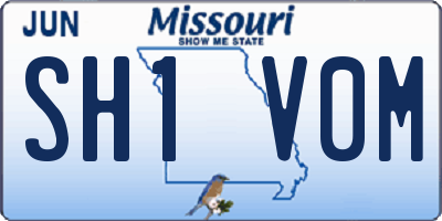 MO license plate SH1V0M