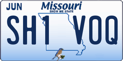 MO license plate SH1V0Q
