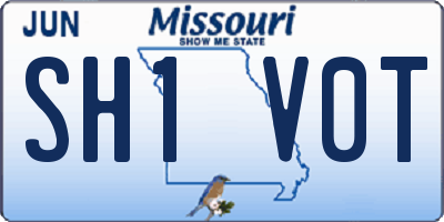 MO license plate SH1V0T