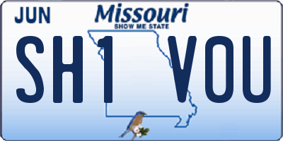 MO license plate SH1V0U