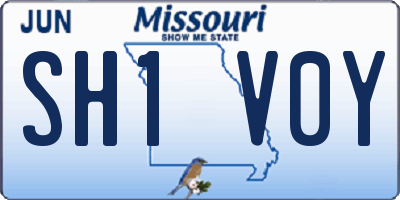MO license plate SH1V0Y