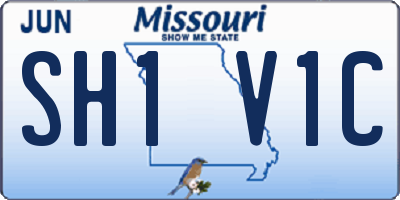MO license plate SH1V1C