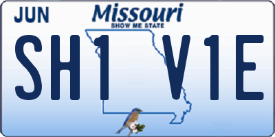MO license plate SH1V1E