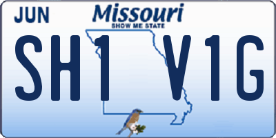 MO license plate SH1V1G