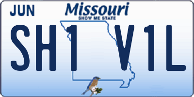 MO license plate SH1V1L
