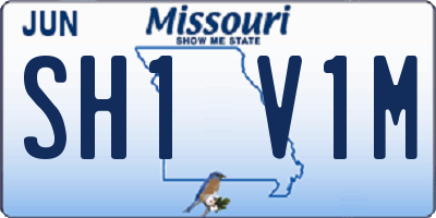 MO license plate SH1V1M