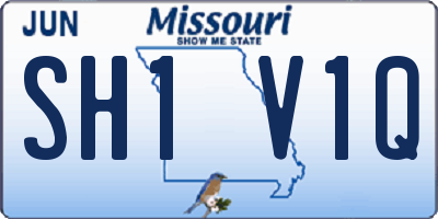 MO license plate SH1V1Q