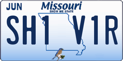 MO license plate SH1V1R
