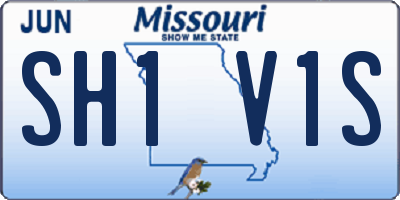 MO license plate SH1V1S