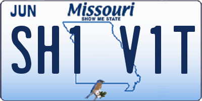 MO license plate SH1V1T