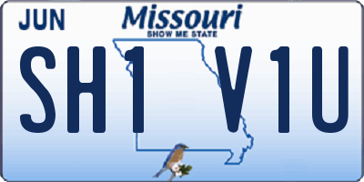 MO license plate SH1V1U