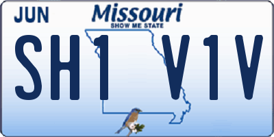 MO license plate SH1V1V