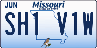 MO license plate SH1V1W