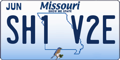 MO license plate SH1V2E