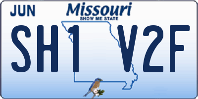 MO license plate SH1V2F