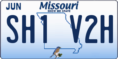 MO license plate SH1V2H