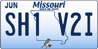 MO license plate SH1V2I