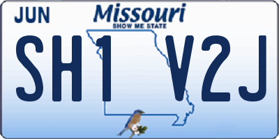 MO license plate SH1V2J