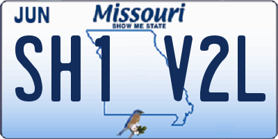 MO license plate SH1V2L