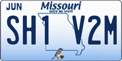 MO license plate SH1V2M