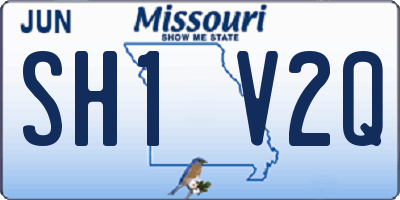 MO license plate SH1V2Q