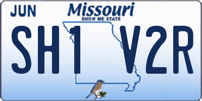 MO license plate SH1V2R