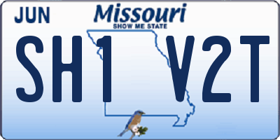 MO license plate SH1V2T