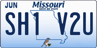 MO license plate SH1V2U