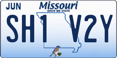 MO license plate SH1V2Y