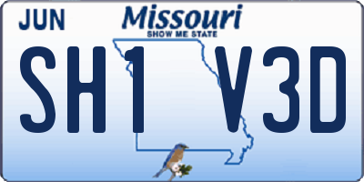 MO license plate SH1V3D