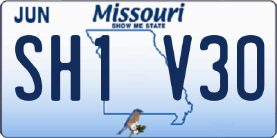 MO license plate SH1V3O