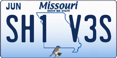 MO license plate SH1V3S
