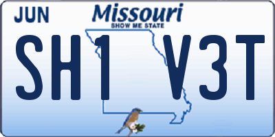 MO license plate SH1V3T