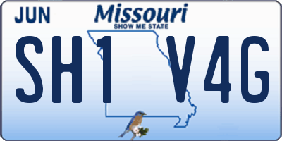 MO license plate SH1V4G