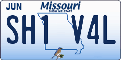 MO license plate SH1V4L