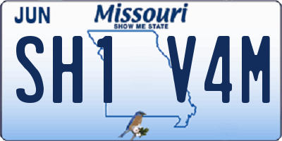 MO license plate SH1V4M
