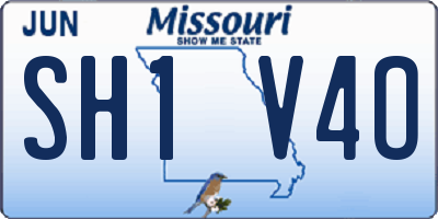 MO license plate SH1V4O