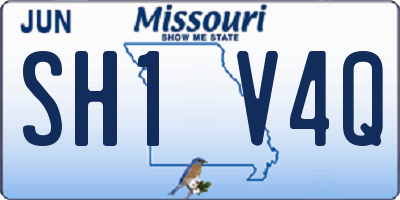 MO license plate SH1V4Q
