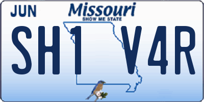MO license plate SH1V4R