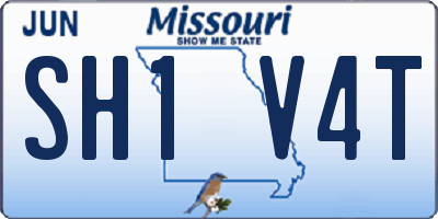 MO license plate SH1V4T
