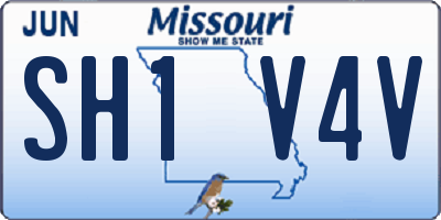 MO license plate SH1V4V