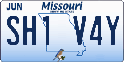 MO license plate SH1V4Y