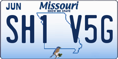 MO license plate SH1V5G