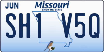 MO license plate SH1V5Q