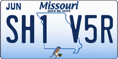 MO license plate SH1V5R